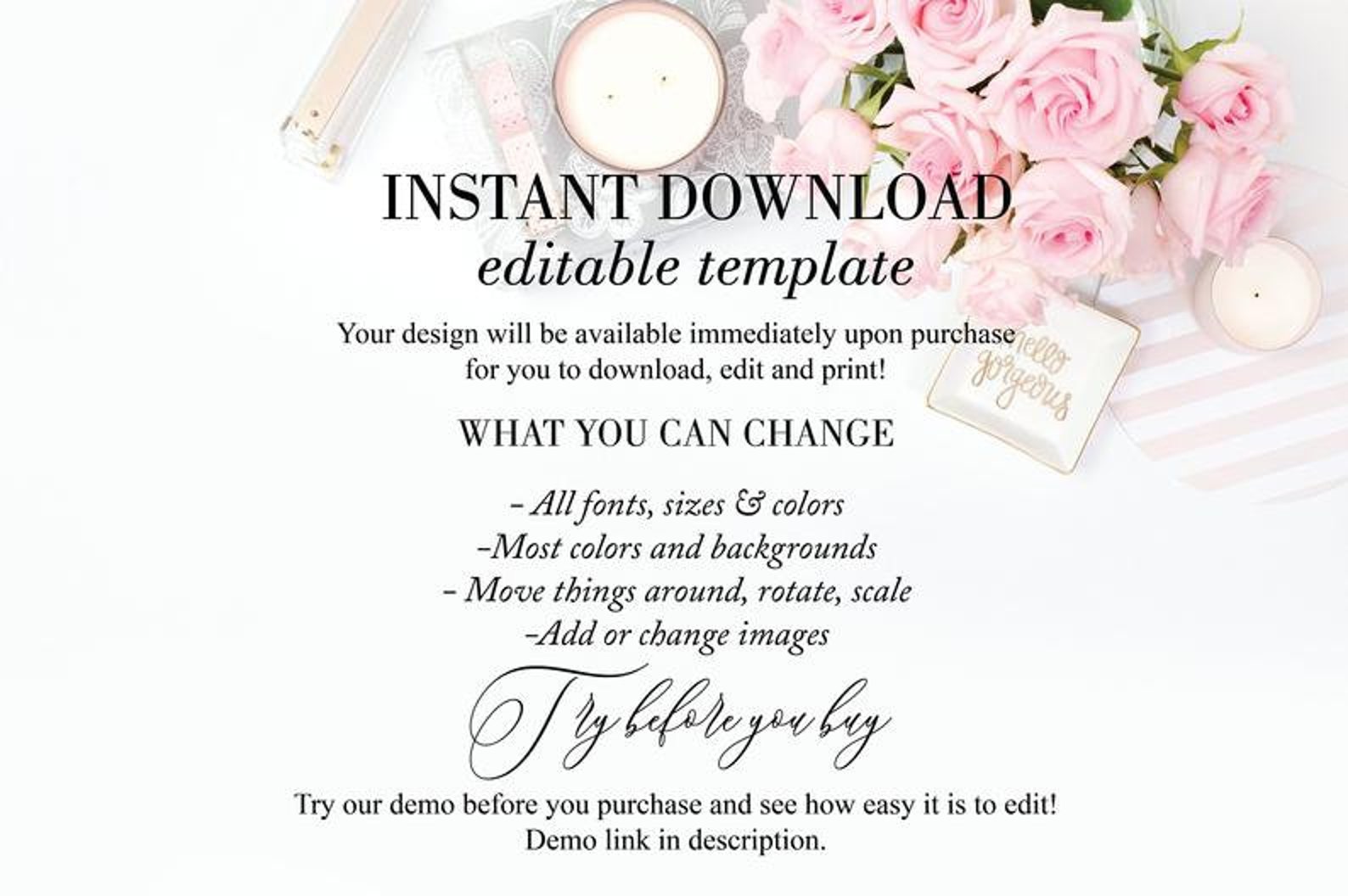 Printable Belly Band Template Simple Elegant Wedding Belly | Etsy