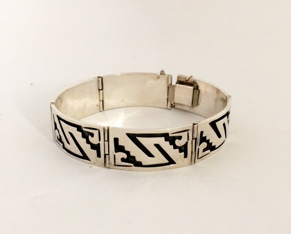 Vintage bracelet in silver panel by the artist IS… - image 5