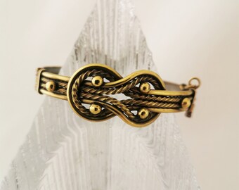 Bracelet Manchette Viking En Bronze Kalevala - Modèle Corde - Bijou Vintage Unisexe