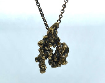 Necklace in Bronze signed Smycket Sweden 1970's.