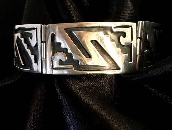 Vintage bracelet in silver panel by the artist IS… - image 2
