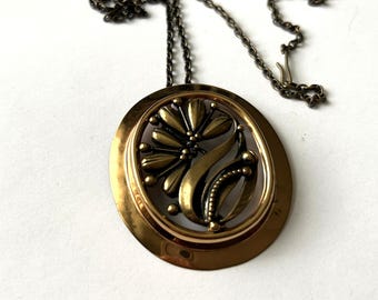 Necklace Pendant in Bronze design Jorma Laine Finland.