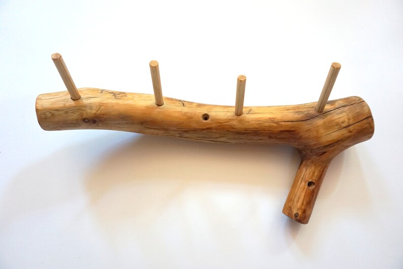 Coat rack wooden branch towel rack image 4