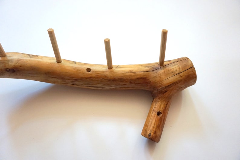 Coat rack wooden branch towel rack image 6