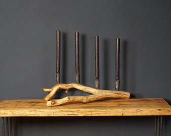 Candlestick wooden candle holder branch