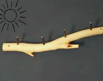 Wall coat rack wood, branch coat rack