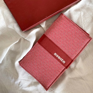 Vintage Rodier Herringbone / Wallet Document Pouch