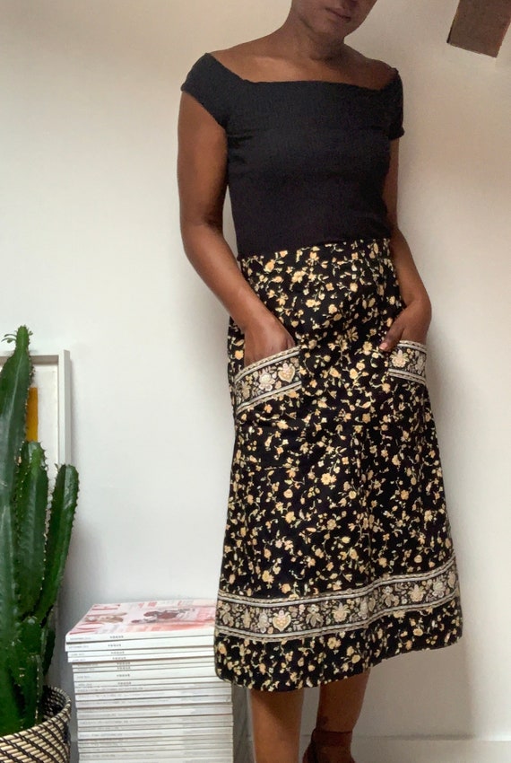 Vintage Prairie Skirt with Front Pockets / Jupe Pr