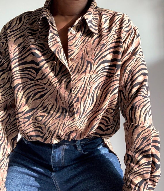 Vintage Zebra Print Shirt