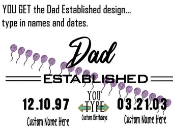 Download Dad established svg | Etsy