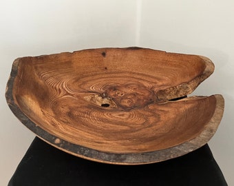 Elm burr natural edge bowl