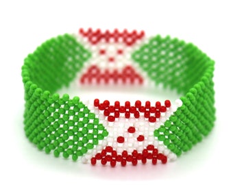 Burundi flag bracelet