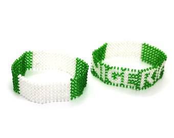 Nigeria flag bracelet