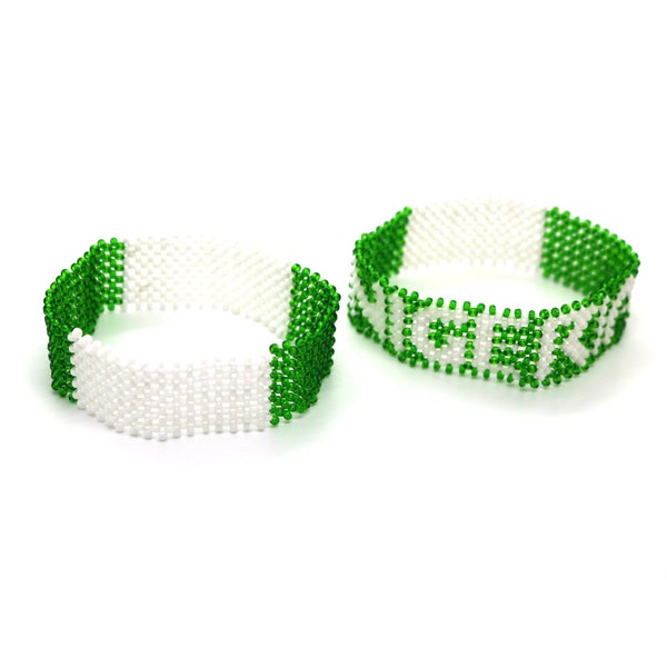 Nigeria flag bracelet