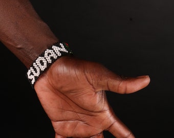 Sudan flag bracelet