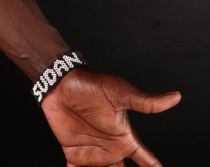 Sudan flag bracelet