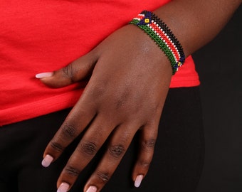 South Sudan flag bracelet