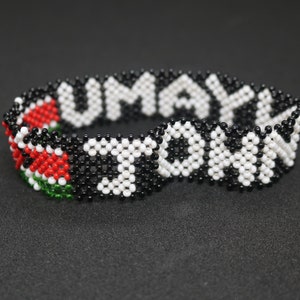 Personalized Kenyan flag bracelet Flag & personal name