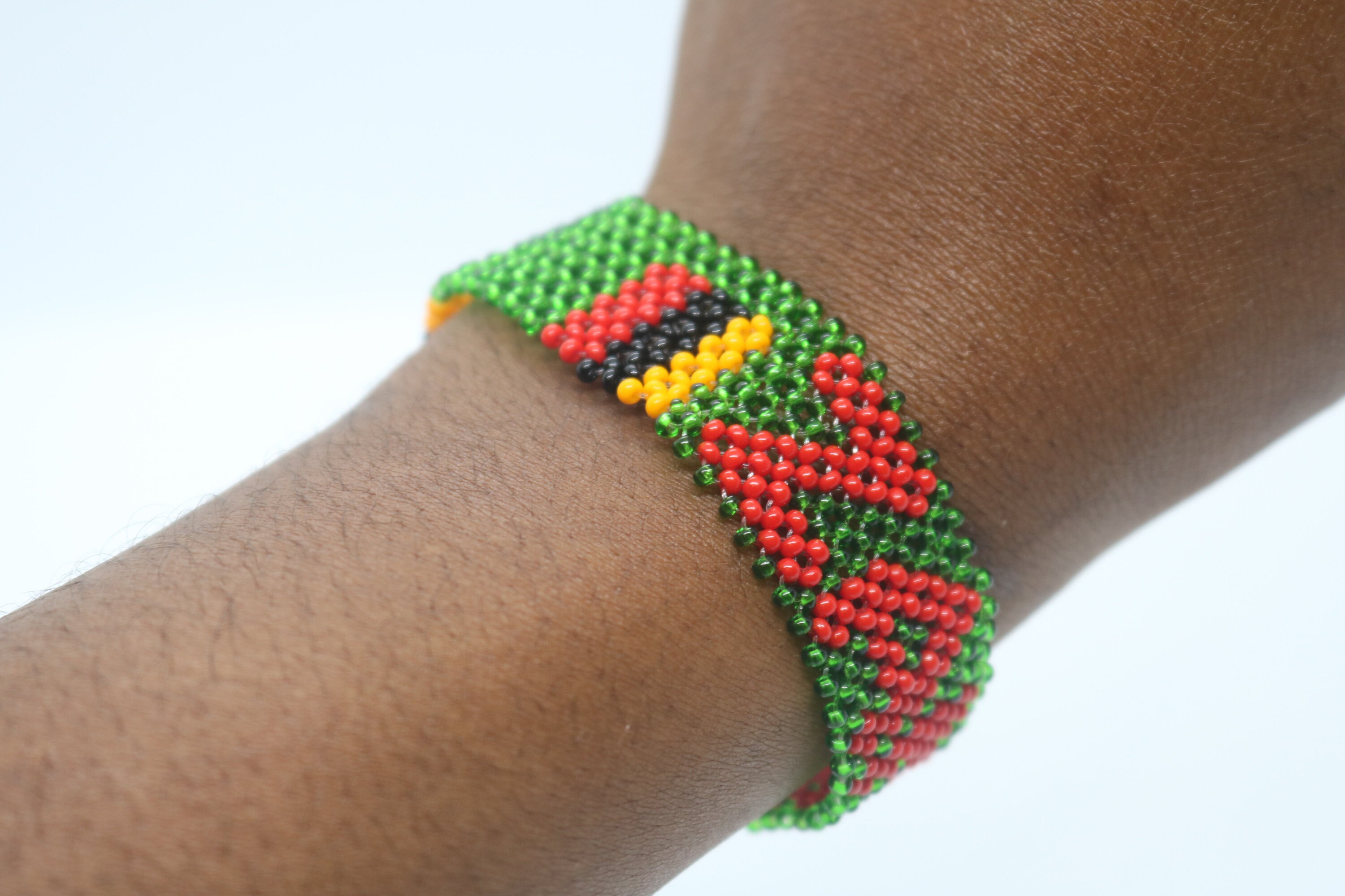 Personalized Zambia flag bracelet Zambia beaded bracelet Etsy