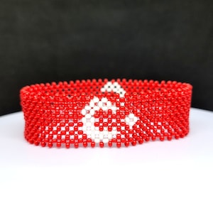 Turkey flag bracelet