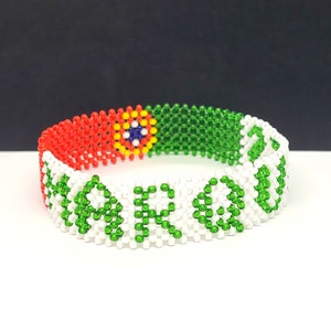 Portugal flag bracelet, Portugal bracelet with personalization