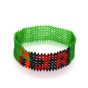 Personalized Zambia flag bracelet