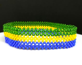 Gabon flag bracelet