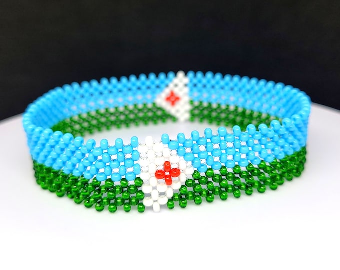 Djibouti flag bracelet