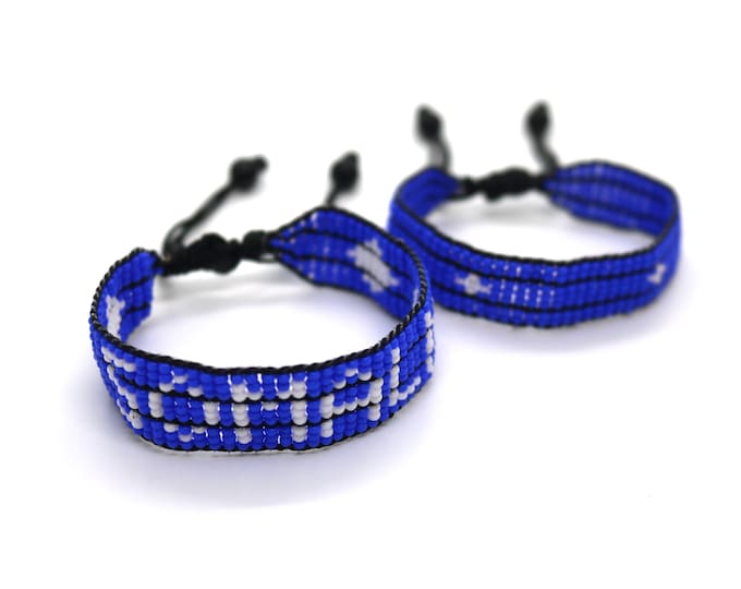 Somalia flag adjustable beaded bracelet