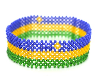 Rwanda flag bracelet