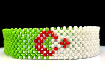 Algeria flag bracelet