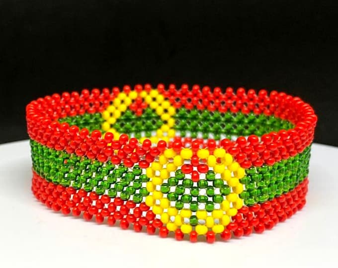 Oromo flag bracelet, Oromia flag bracelet