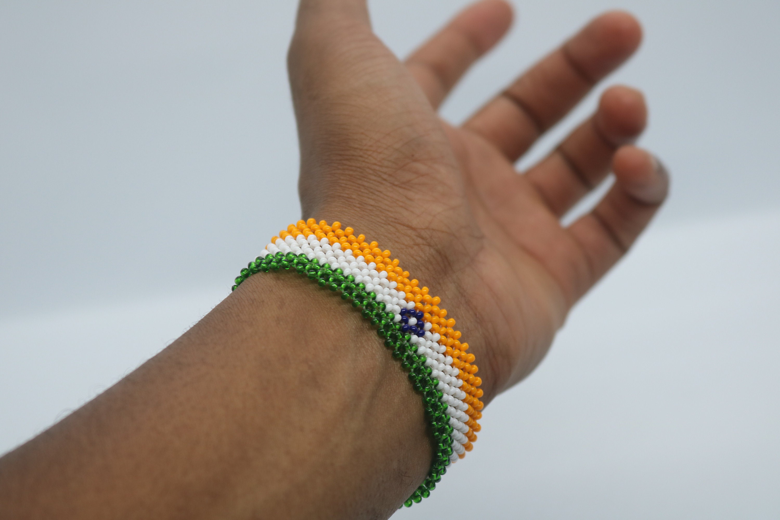 India beaded bracelet India wrist bracelet Patriotic Indian Etsy