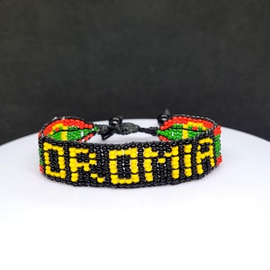 Oromo flag adjustable bracelet