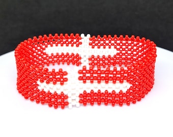 Denmark flag bracelet