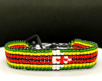 Zimbabwe flag adjustable bracelet