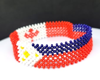 Philippines  & Canada bracelet, Filipino Canadian bracelet