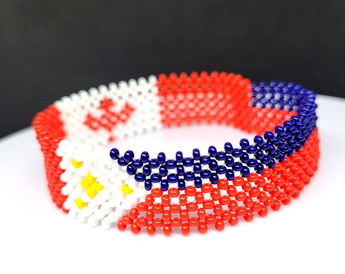 Philippines  & Canada bracelet, Filipino Canadian bracelet