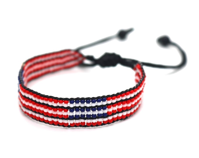 USA flag adjustable bracelet