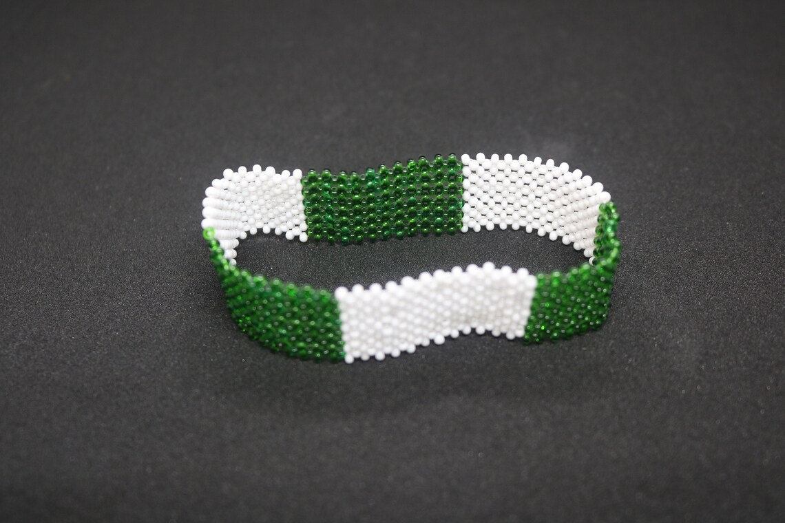 Personalized Nigeria Flag bracelet Nigerian flag beaded Etsy