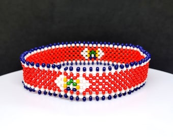 Costa Rica flag bracelet