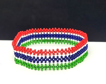 Gambia flag bracelet