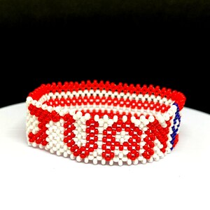 Puerto Rico flag bracelet with personalization