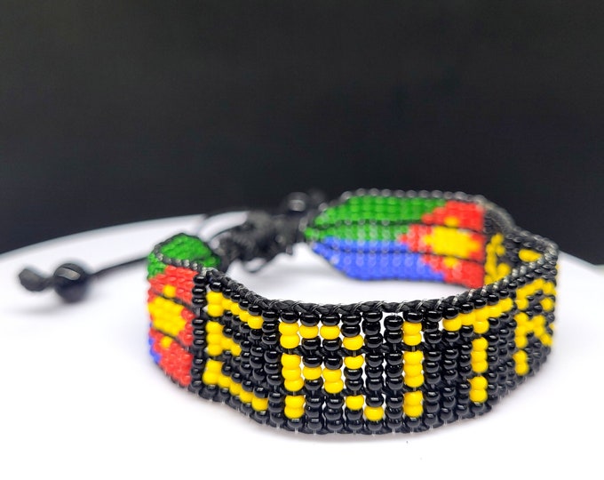 Eritrea flag adjustable bracelet