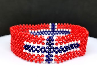 Norway flag bracelet