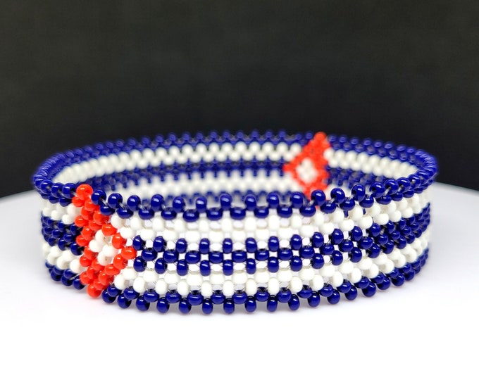 Cuba flag bracelet