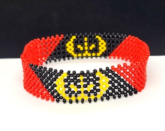 African American heritage flag bracelet, Black American heritage flag bracelet