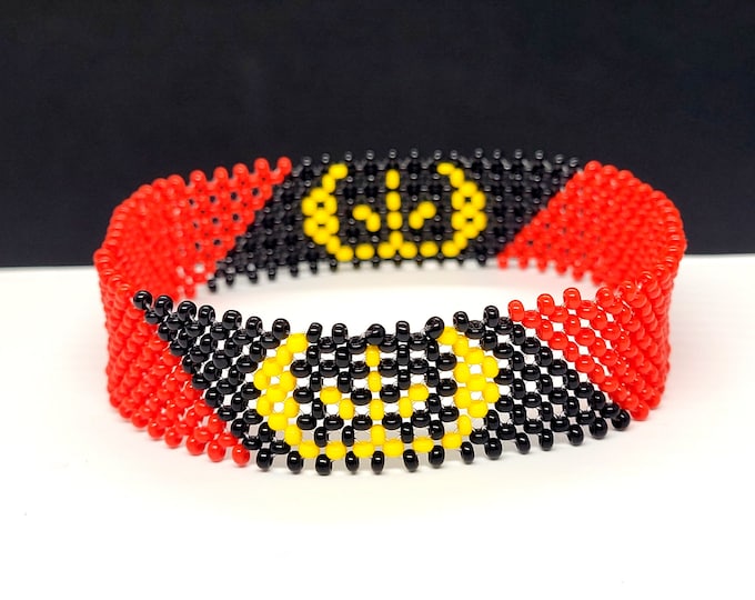 African American heritage flag bracelet, Black American heritage flag bracelet