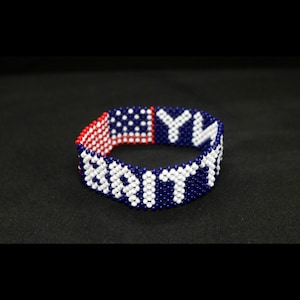 USA flag personalized bracelet, Personalized American bracelet, USA patriotic bracelet