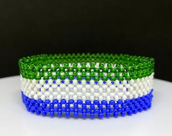Sierra Leone flag bracelet